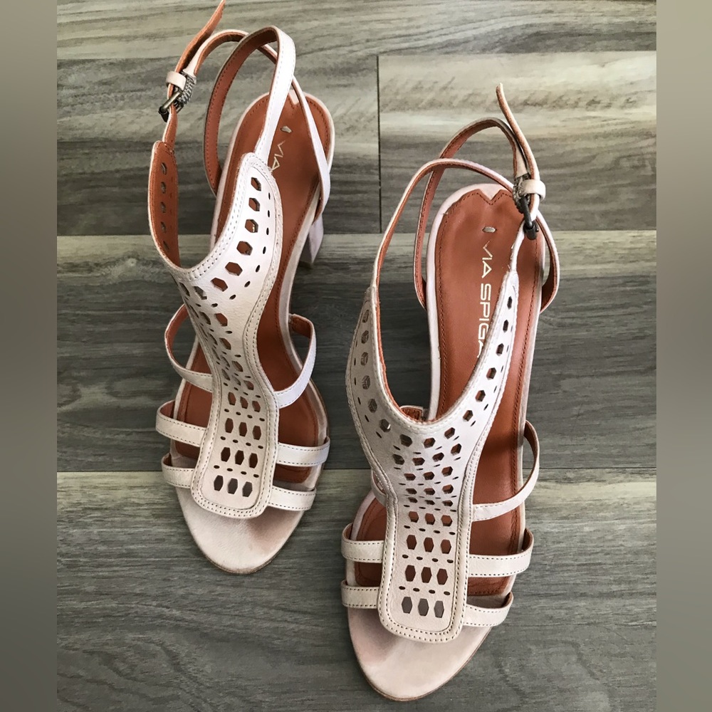Via Spiga Lala Heeled Sandals Nude